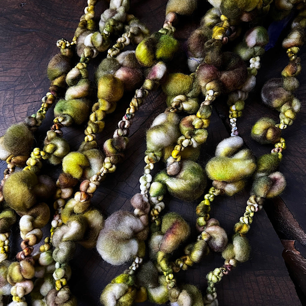 Antique Gold jumbo boucle art yarn 3.8 oz STOCK