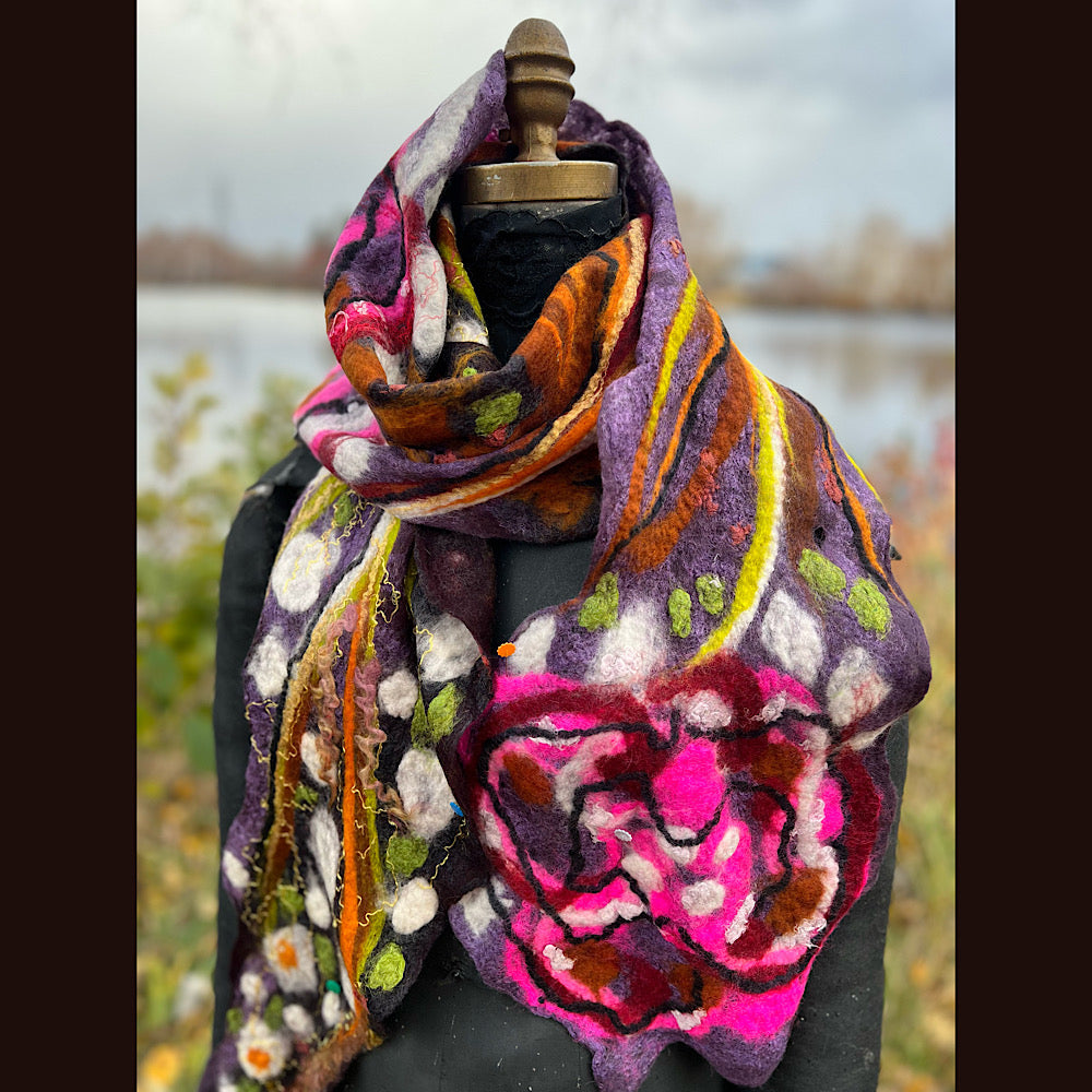 Felted Scarf 84” X 13”