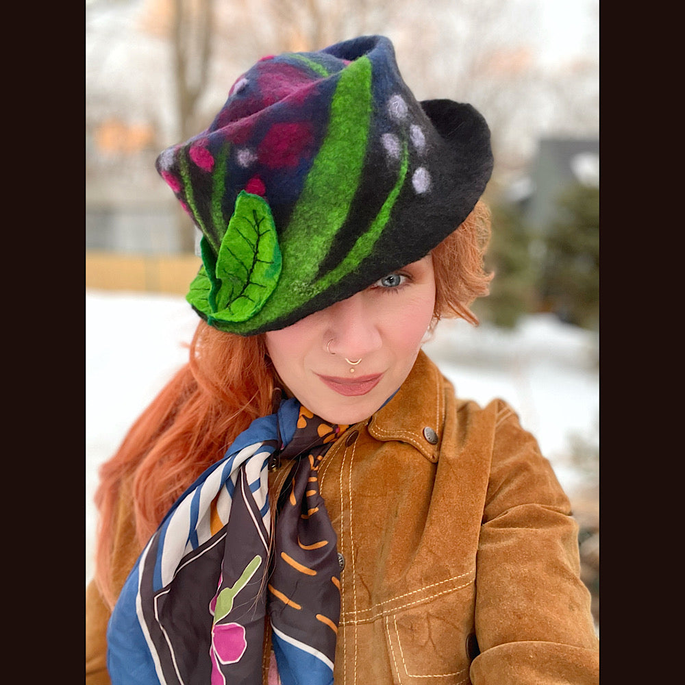 Mini Felted top hat small medium