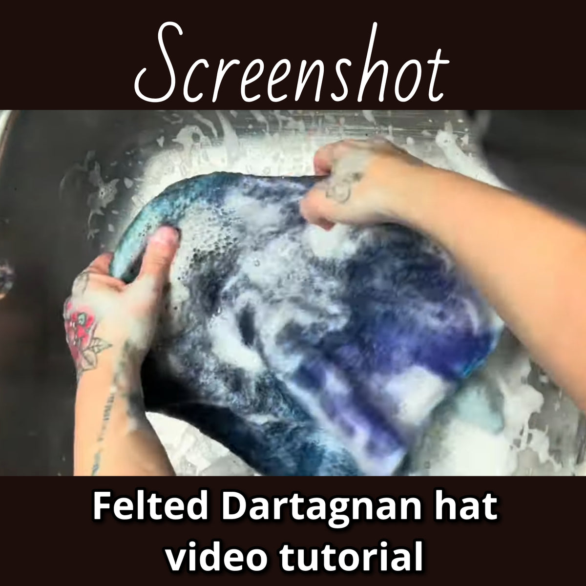 How to felt a Dartagnan hat (large brim) video tutorial 2h50