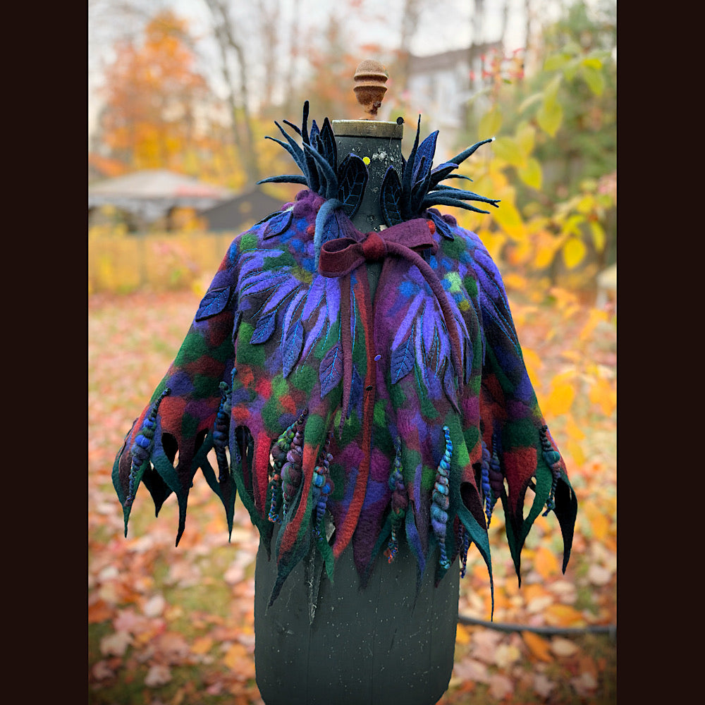 Handmade wool Felted Capelet