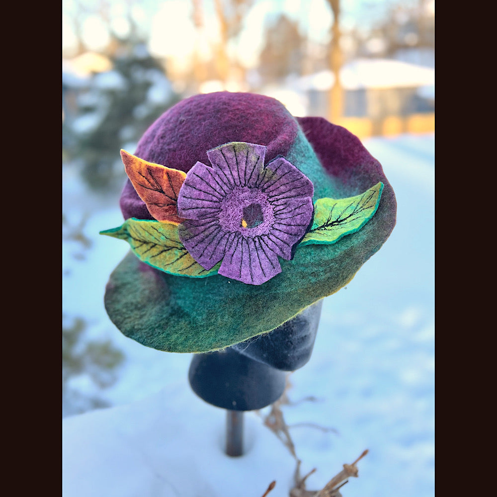 Mini Felted top hat small