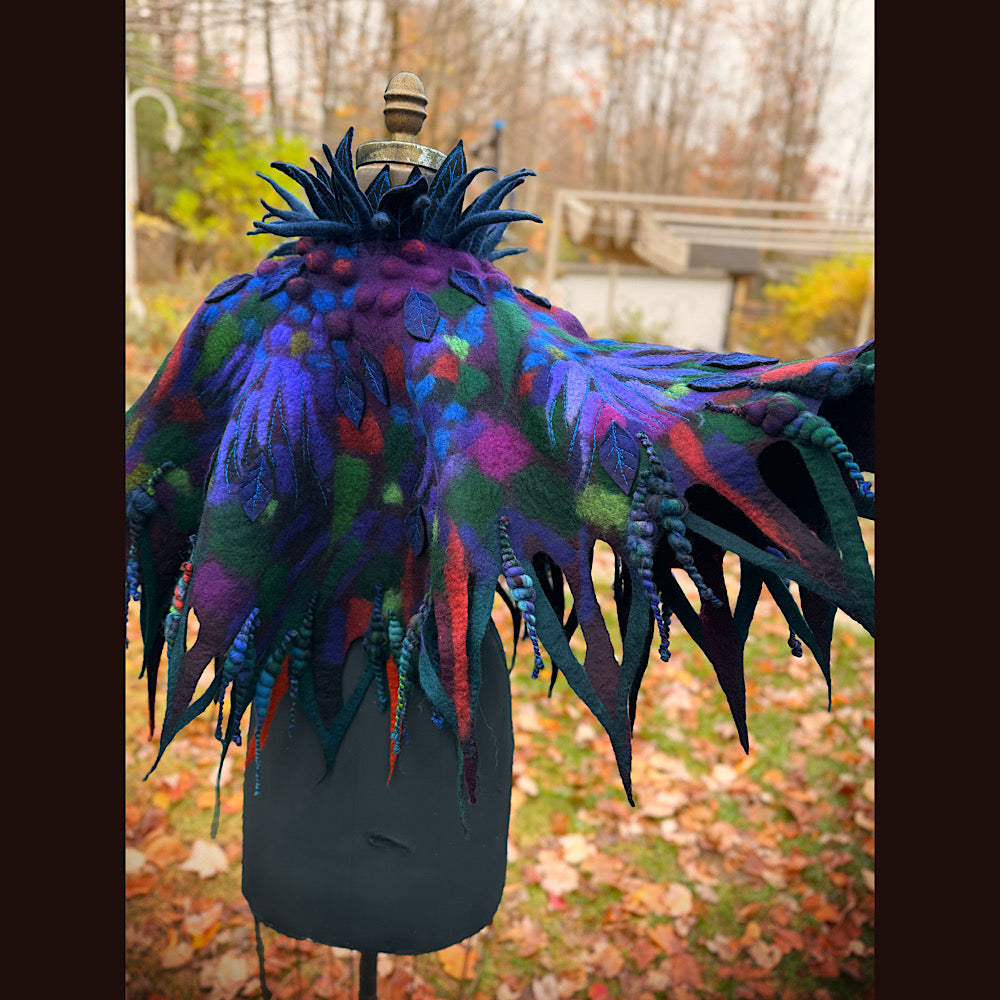 Handmade wool Felted Capelet