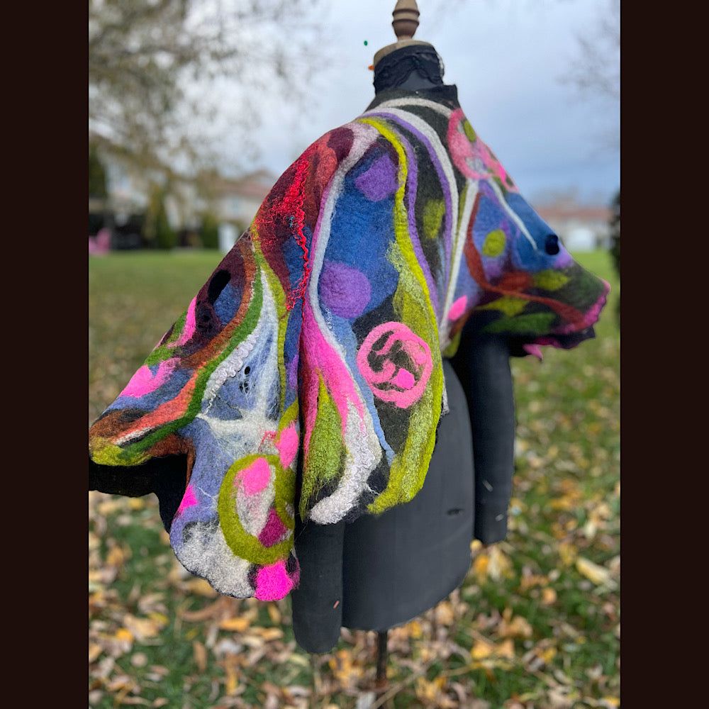 Felted Shawl 84” X 27”