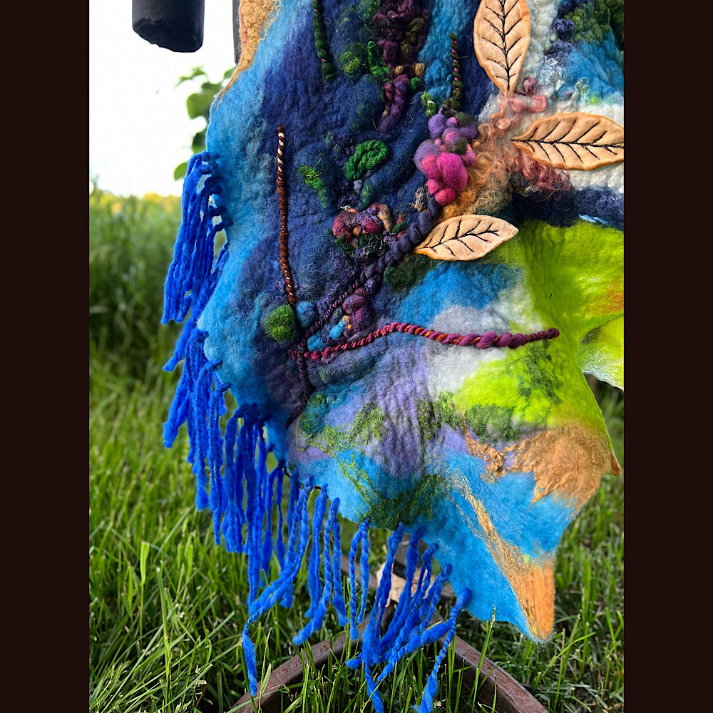 Felted Shawl 74”X 27”