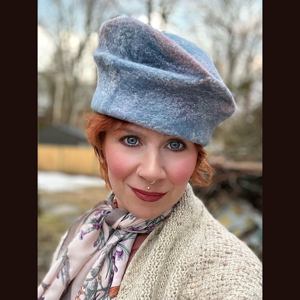 Felted top hat 22” small