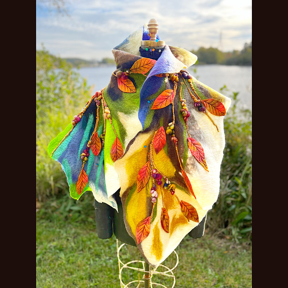 Felted Shawl 68” X 21”