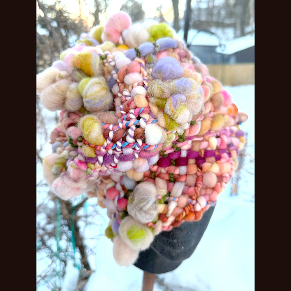 Handmade wool Woven hat 23” medium