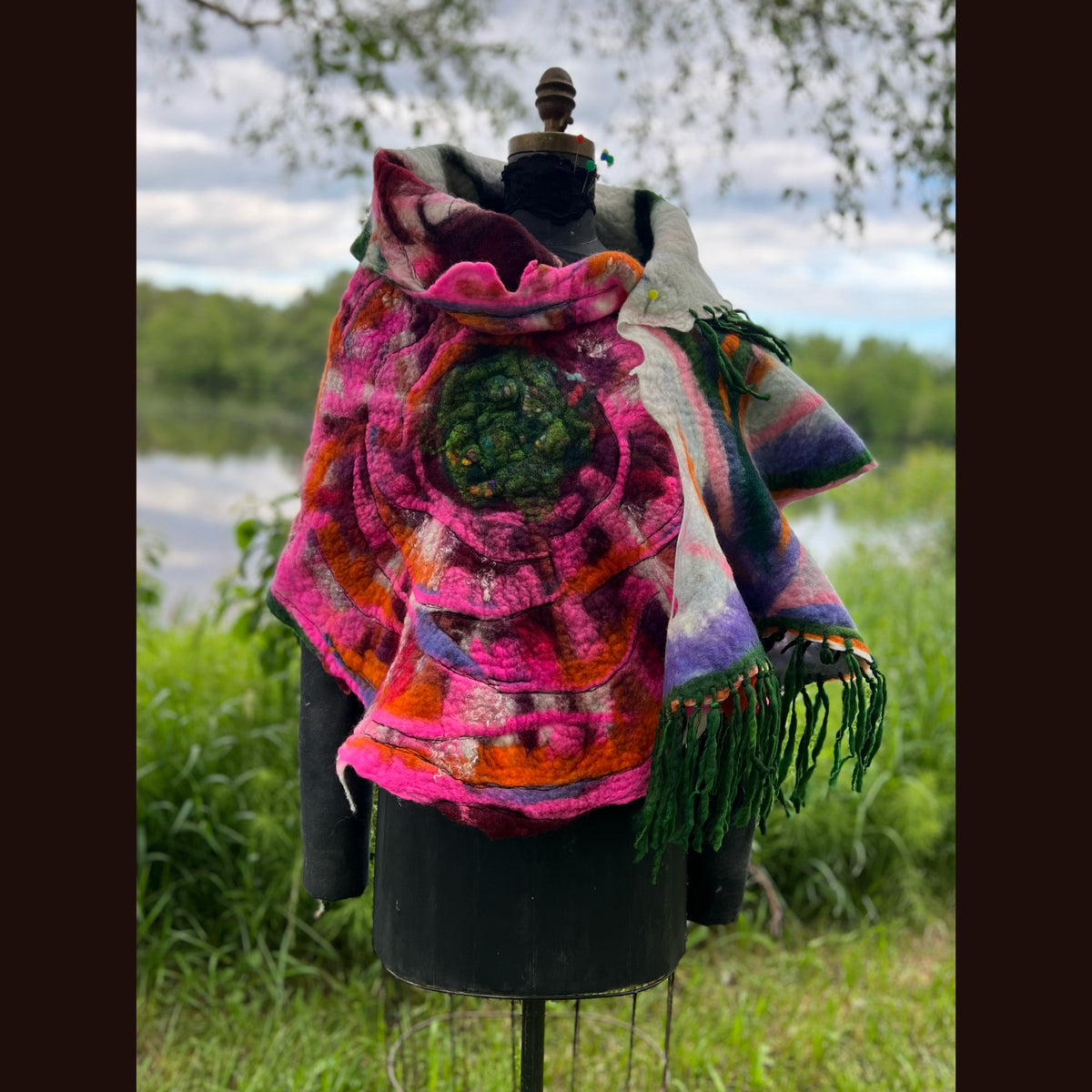 Felted Shawl 64”X 27”