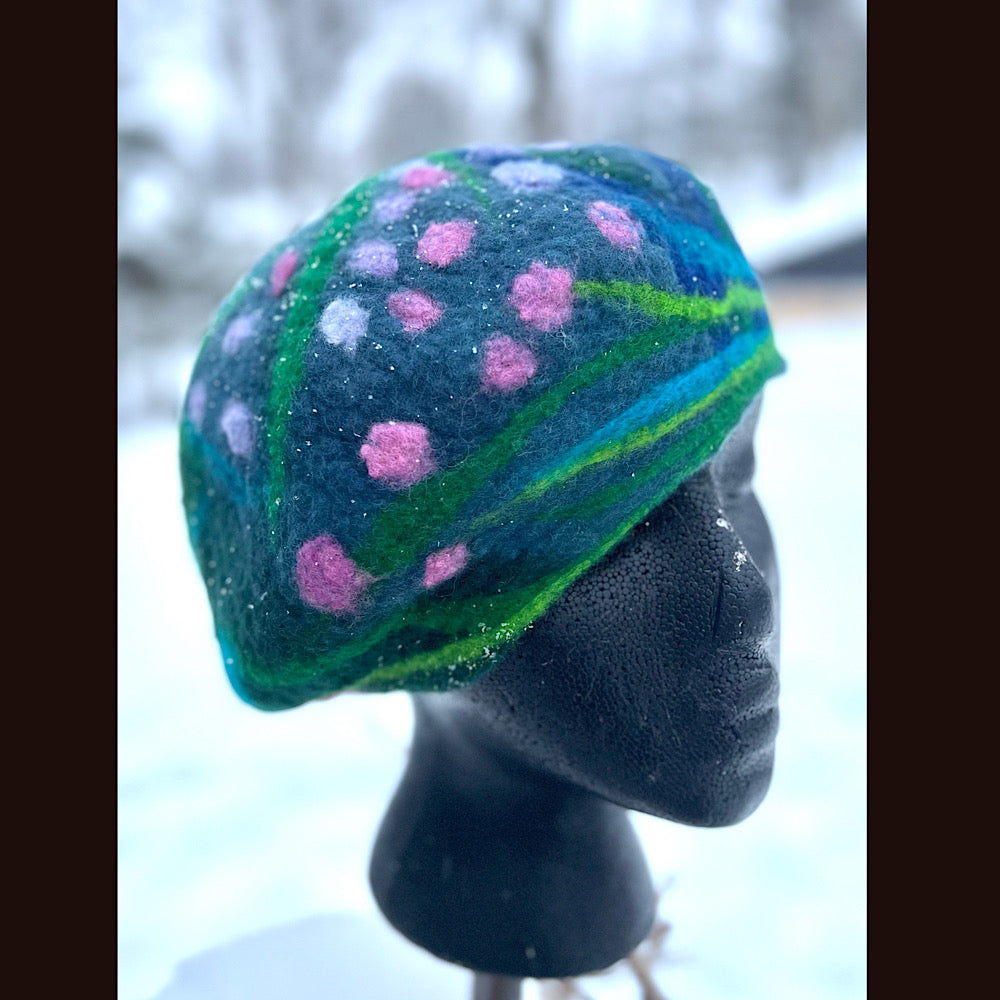 Felted beret small