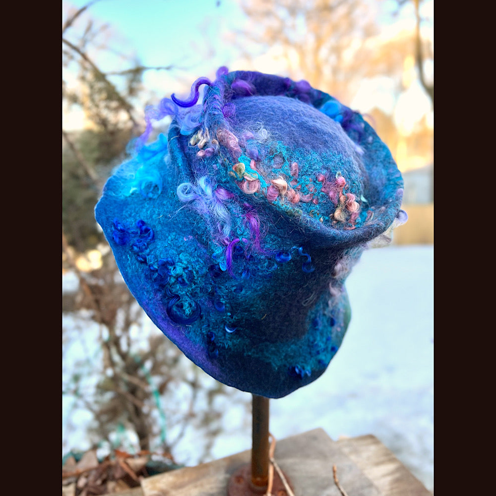 Felted bucket hat with 24” large