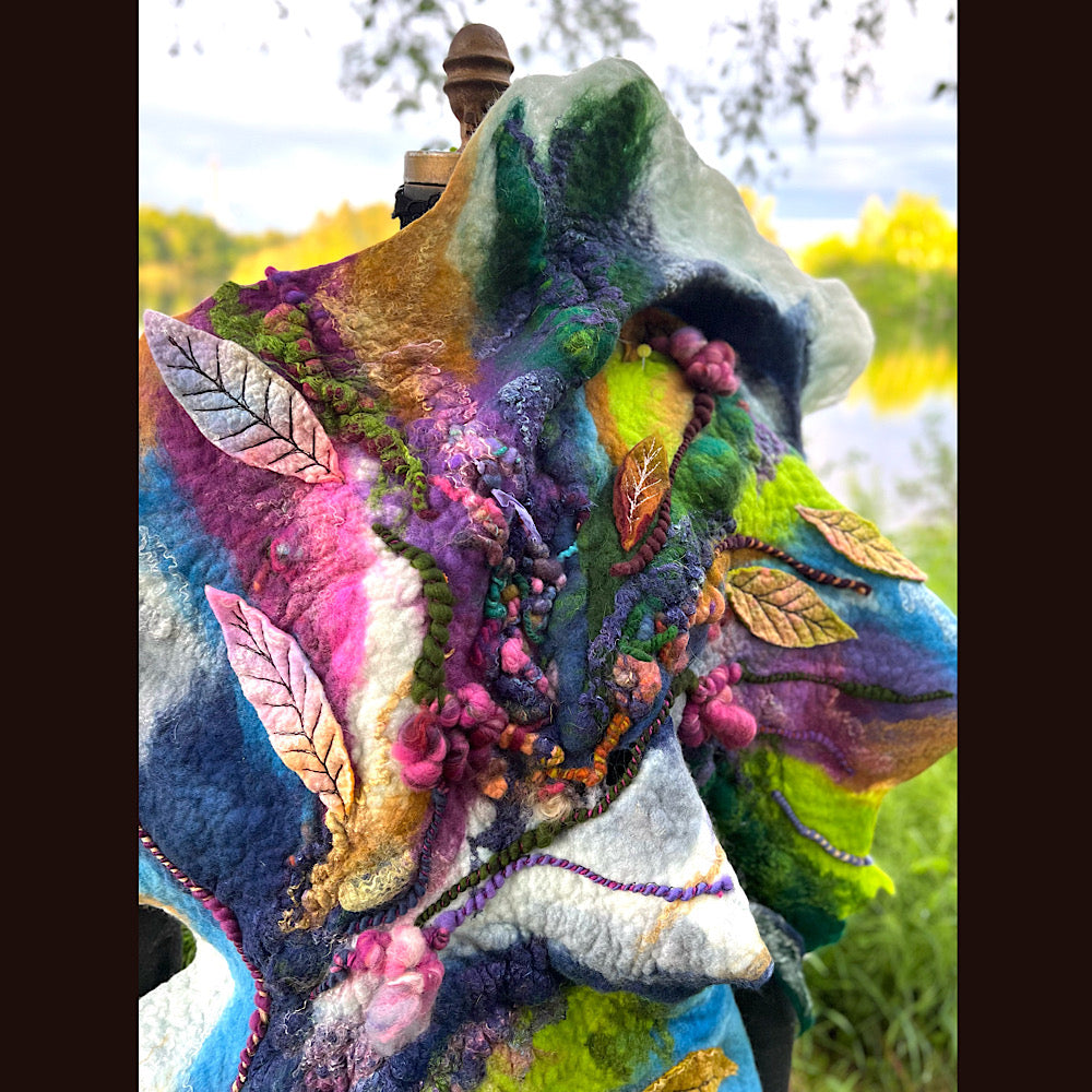 Felted Shawl 74”X 27”