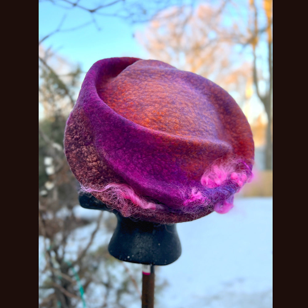 Felted top hat 23” 1/2 medium