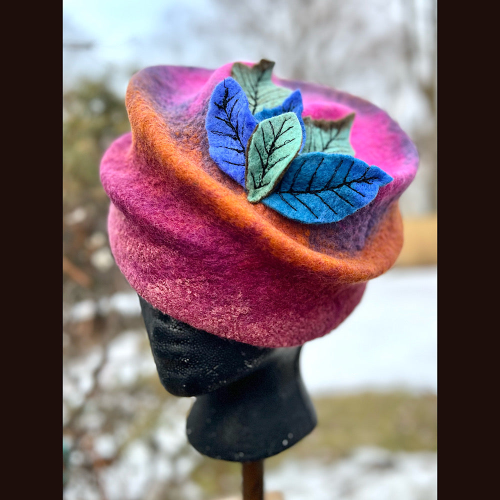 Felted top hat 23” 1/2 medium