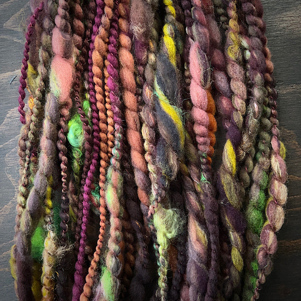 Bulky hand spun spiral for knitters 1.5 oz 27 yards