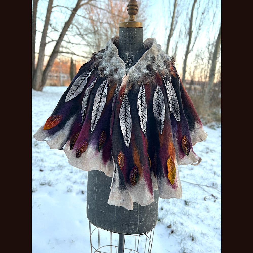 Première neige felted scarf 63” X 20”