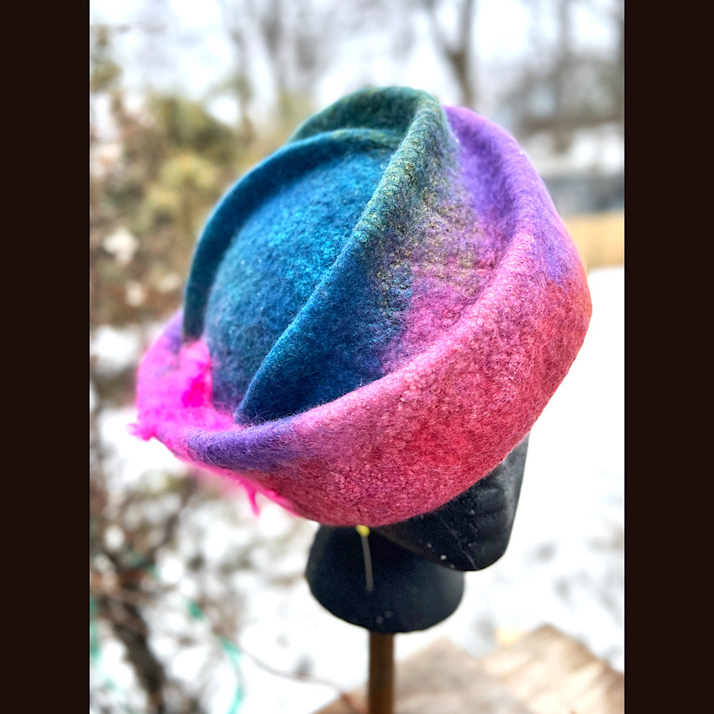 Felted top hat 23” 1/2 medium
