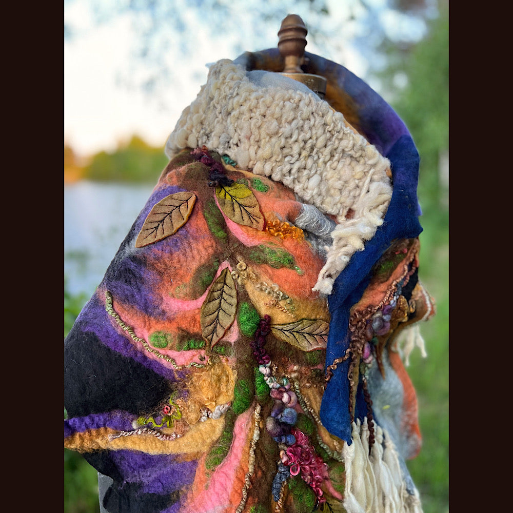 Felted Shawl 86” X 29”