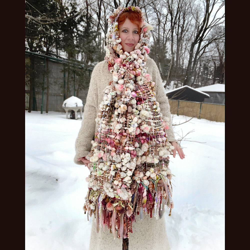 The Golden Rose Scarf 102” X 10” 1.7 pound!