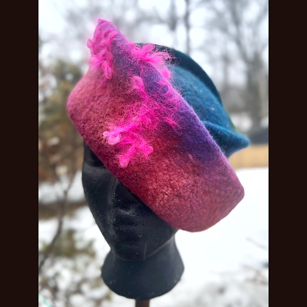 Felted top hat 23” 1/2 medium