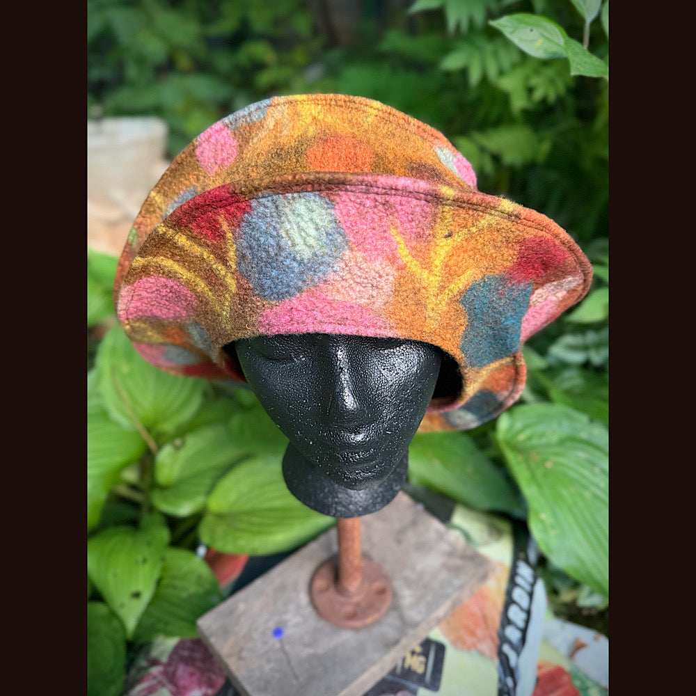 OOAK Handmade wool Felted hat 23” 3/4 medium large