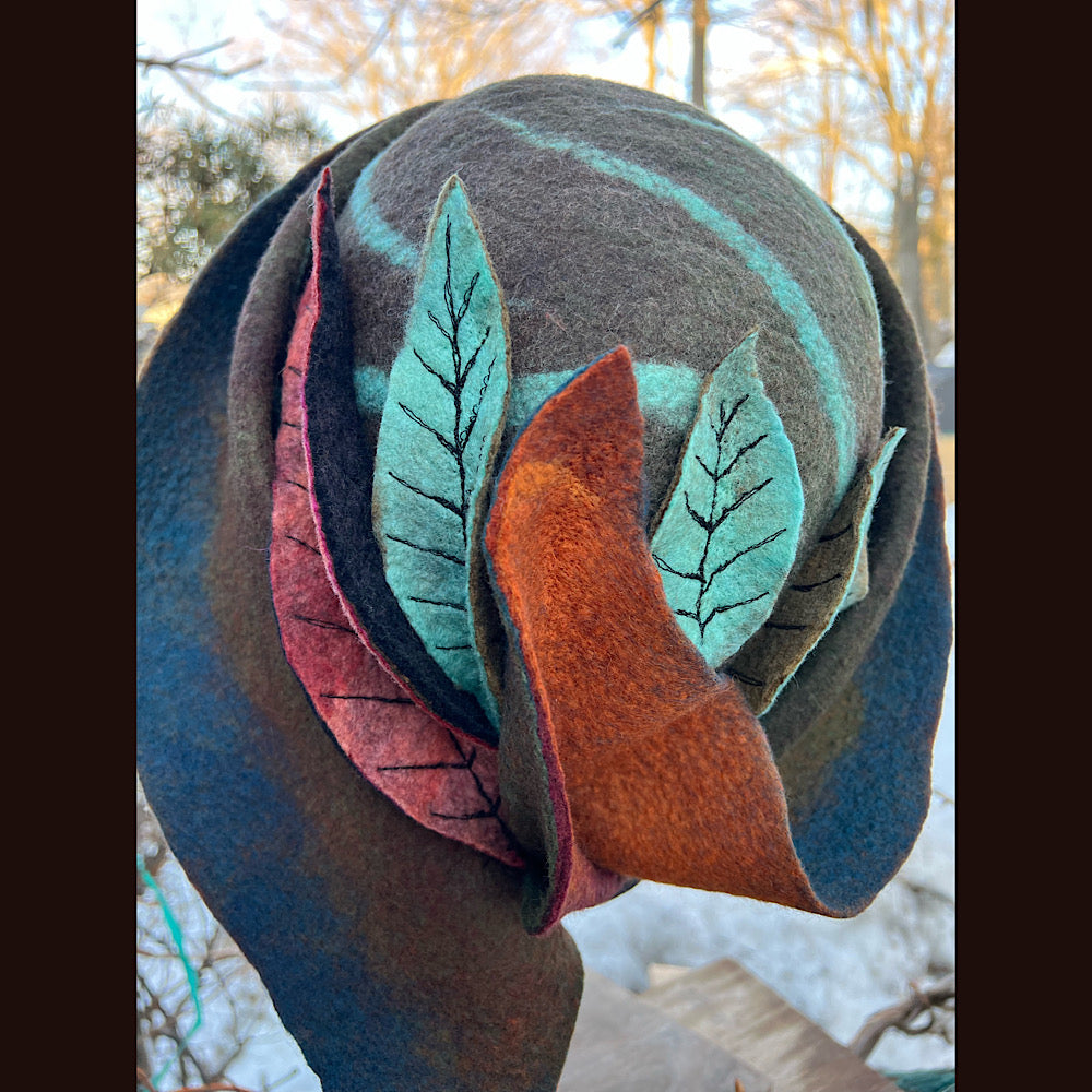 Felted top hat 23” 1/2 medium