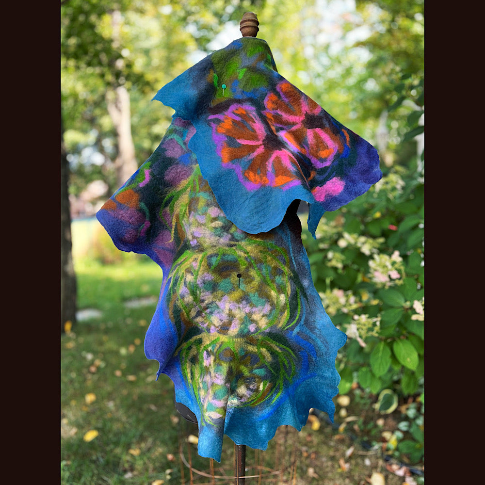 Felted Wool Scarf 70” X 23”