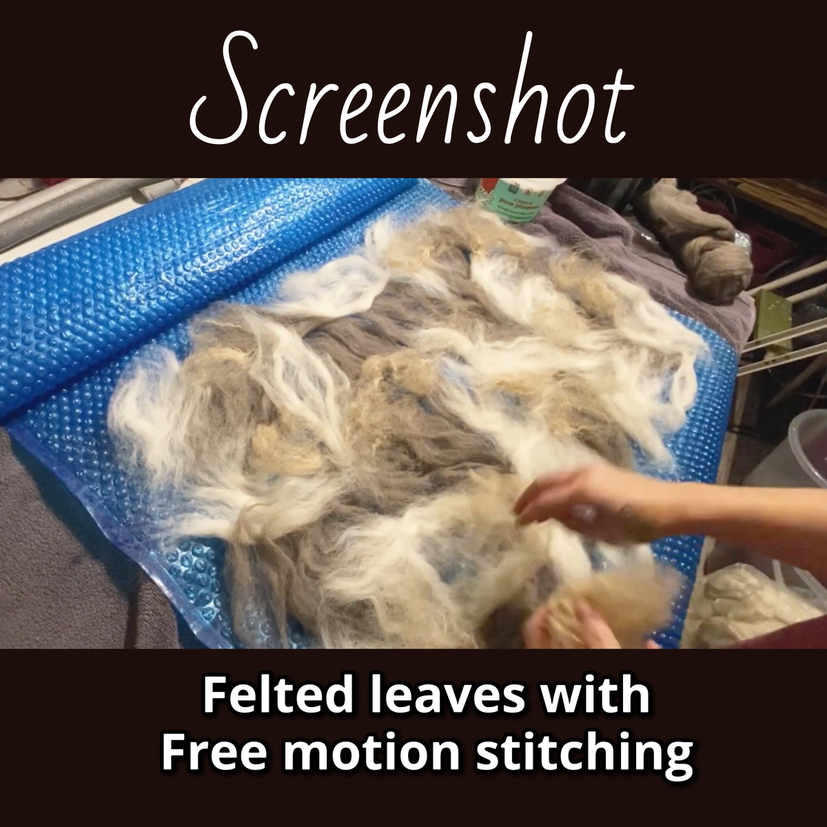 Felting leaves with free motion stitching video tutorial
