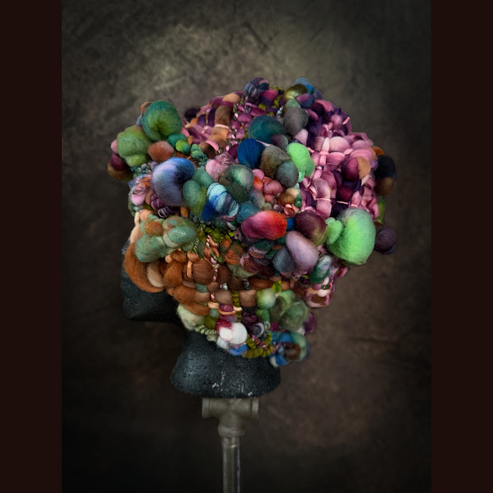 OOAK Handmade wool Woven hat 23” medium