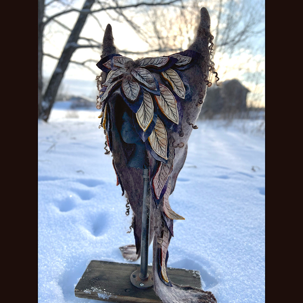 L’esprit des bois felted hood size 24” large