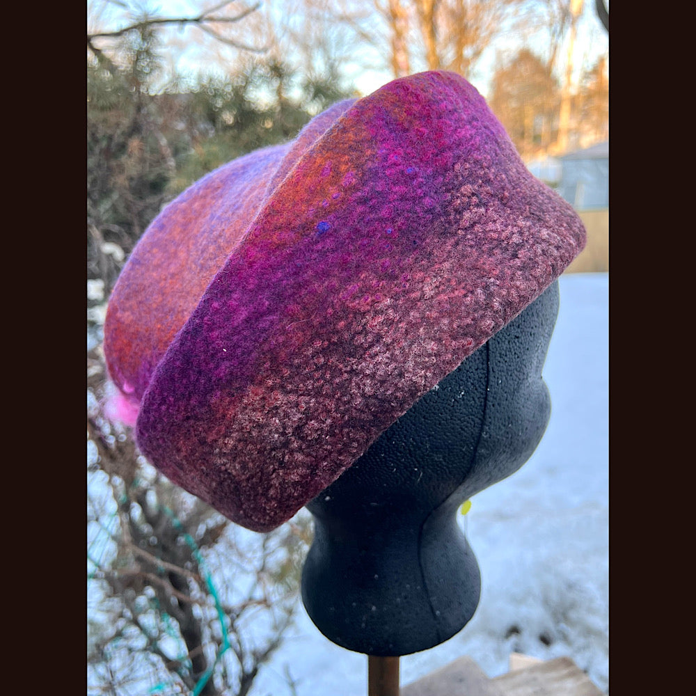 Felted top hat 23” 1/2 medium