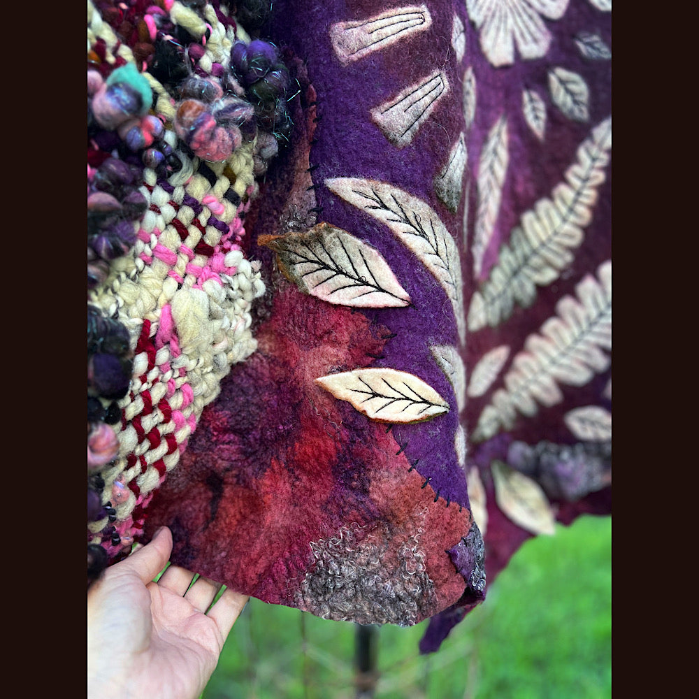 Felted adorned coat Size M-L