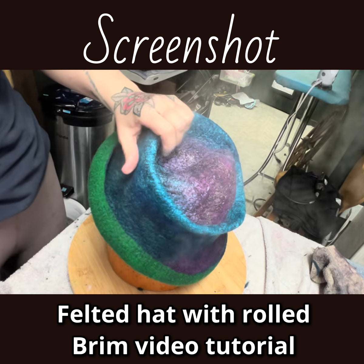 How to felt a top hat with rolled brim video tutorial 3 hours