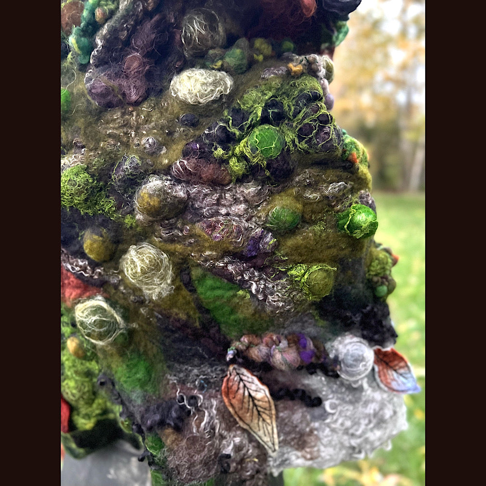 Reserved- Tundra felted shawl 78” X 22”- *this shawl has been extended *