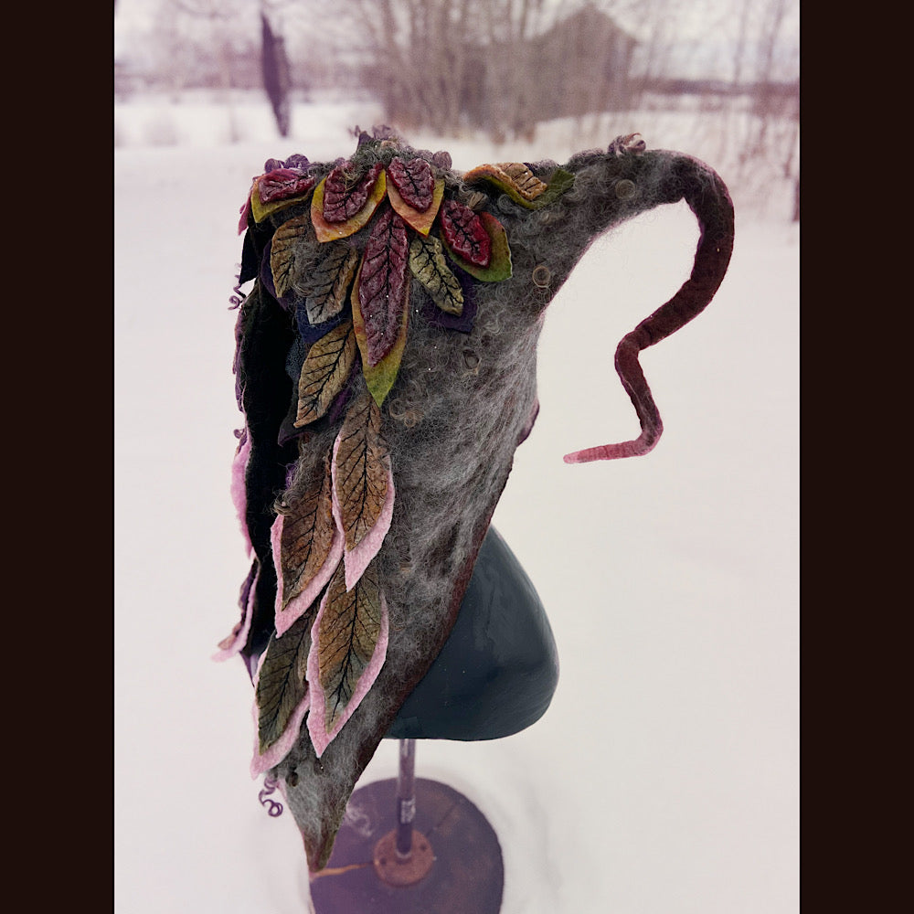 L’esprit des bois felted hood size 24” large