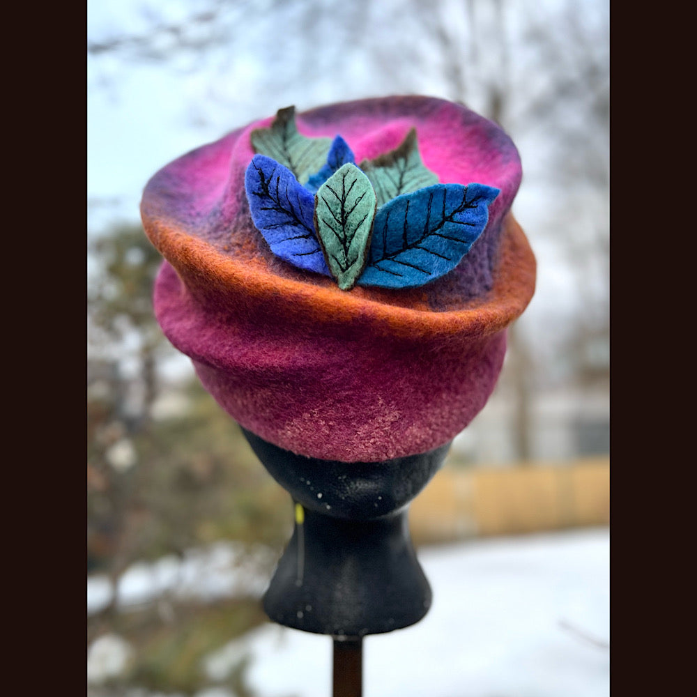 Felted top hat 23” 1/2 medium