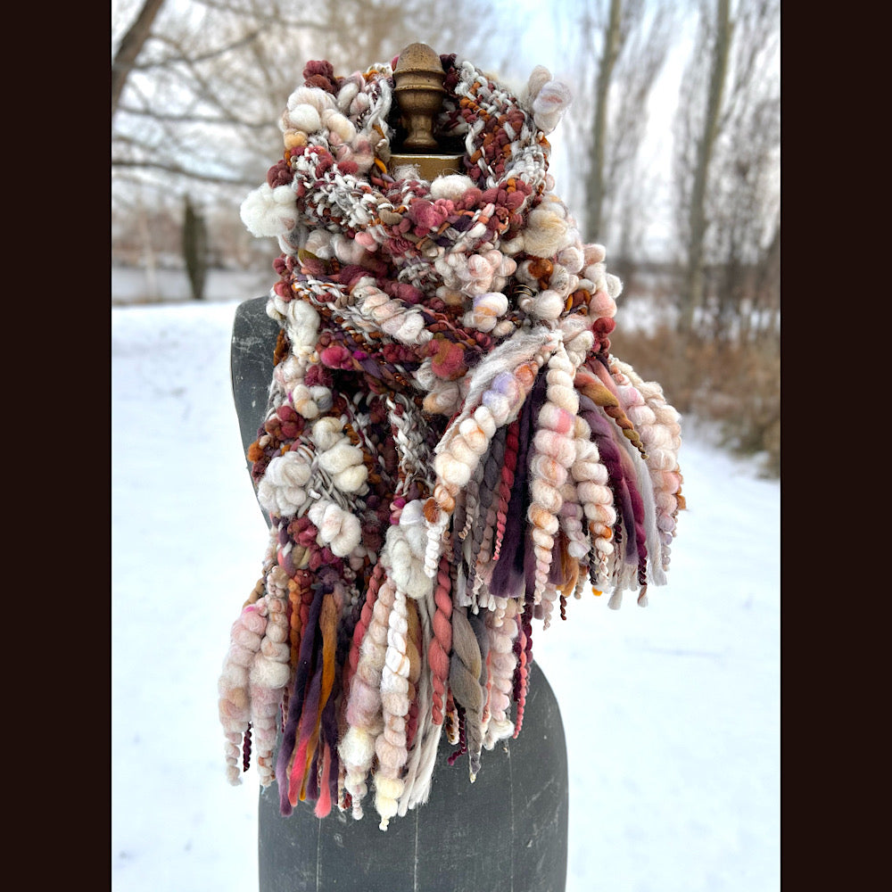 Sucre à la crème (cream and sugar) - Woven scarf- 66” X 10”