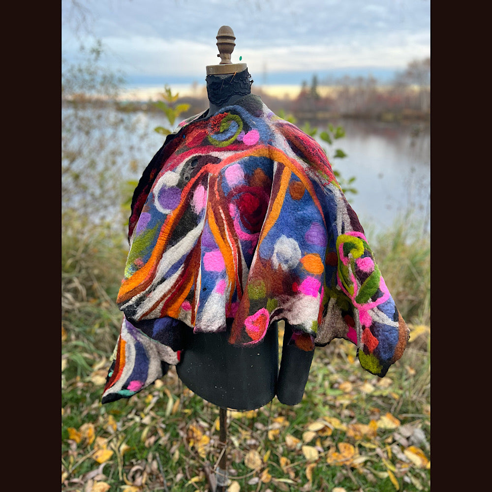 Felted Shawl 84” X 27”