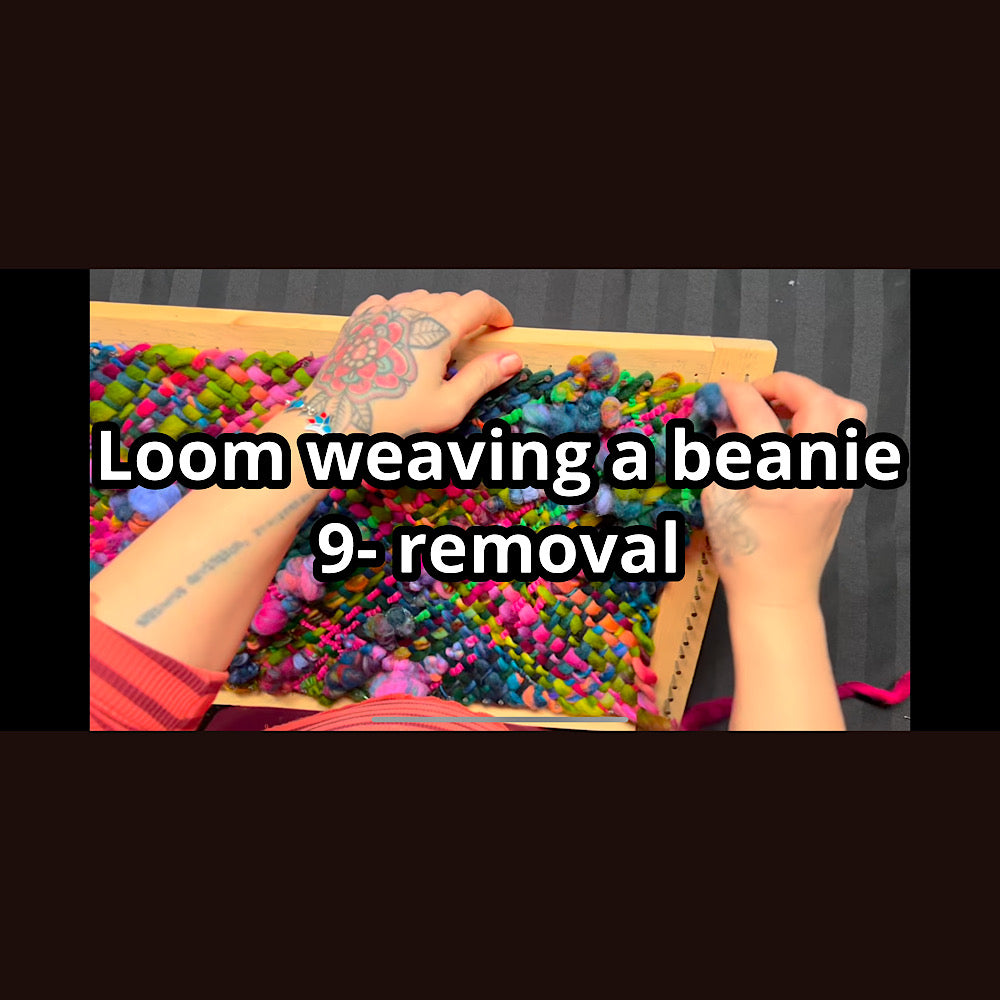 Loom weaving a beanie video class english with french subtitles