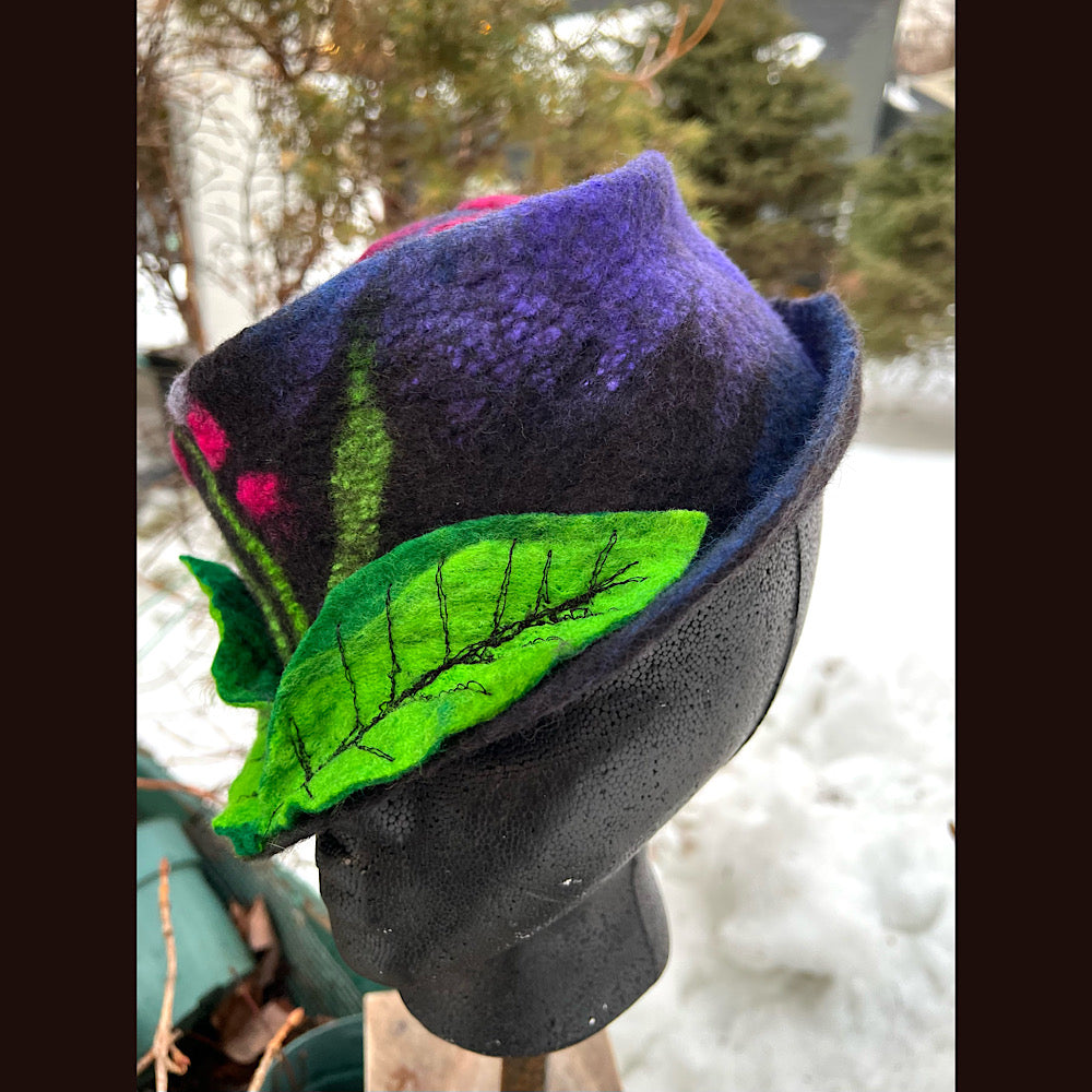 Mini Felted top hat small medium