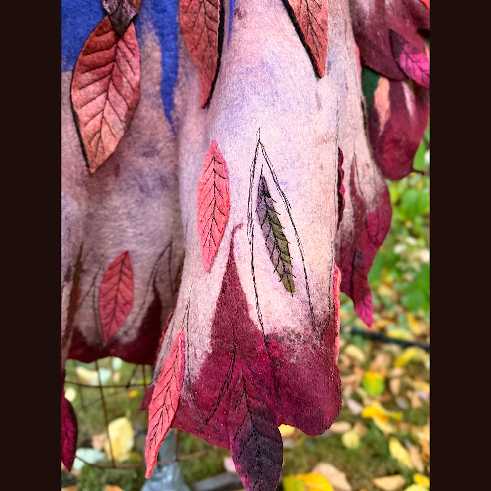 Handmade Felted Wool Scarf 80” X 29”