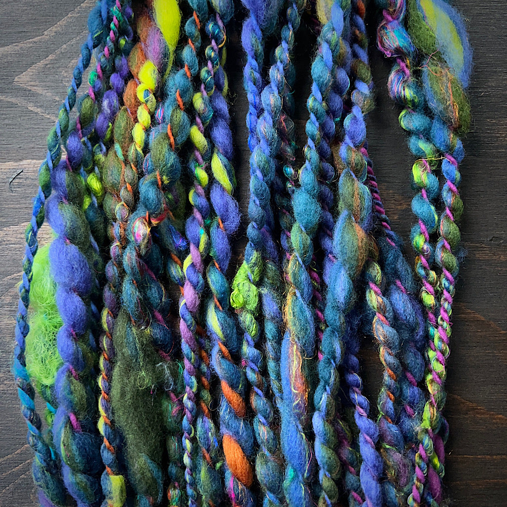 Bulky hand spun spiral for knitters 1.6 oz 20 yards