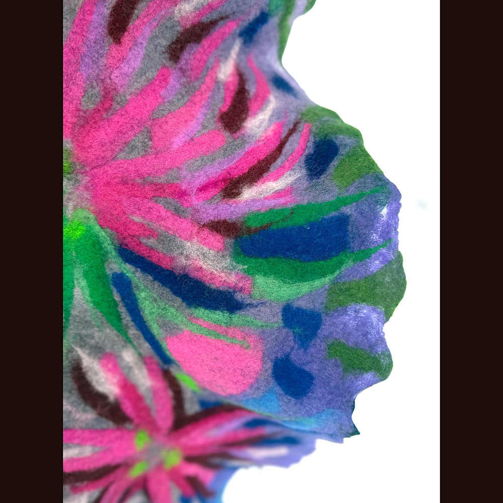 Handmade wool Felted Scarf 80” X 17”