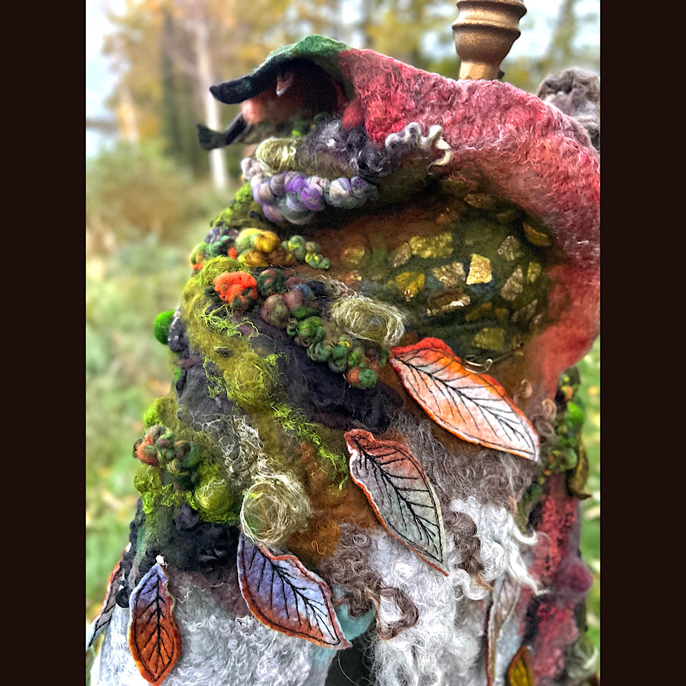 Reserved- Tundra felted shawl 78” X 22”- *this shawl has been extended *