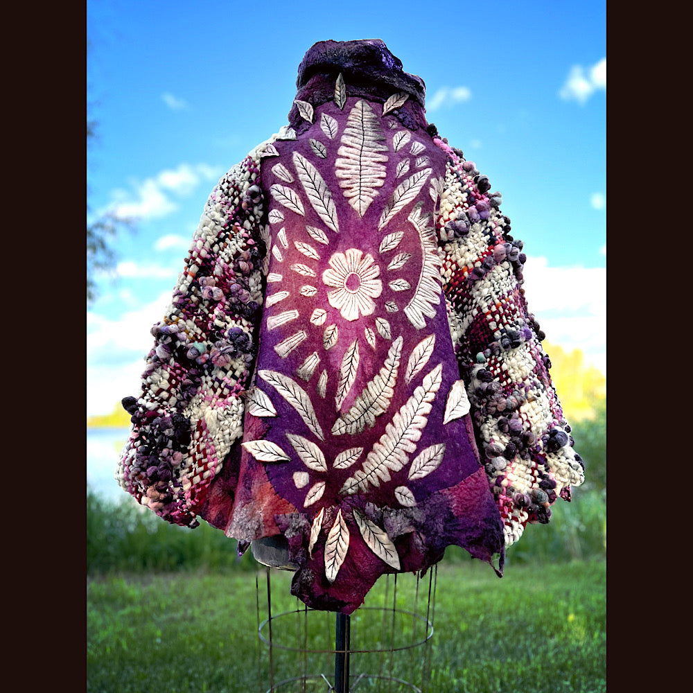 Felted adorned coat Size M-L