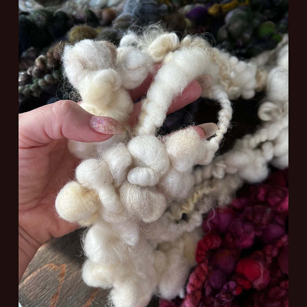 Large lot of art yarn for weaving  13.4 oz