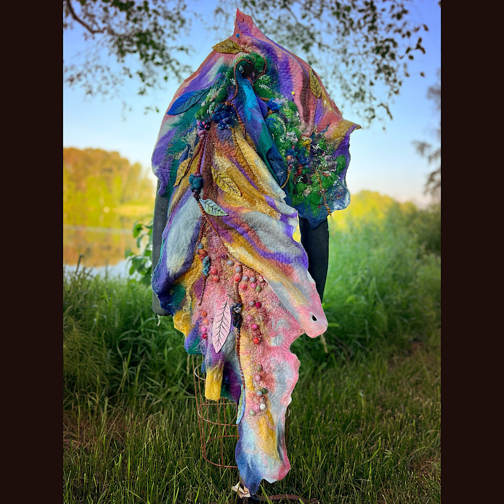 Felted Shawl 70” X 23”