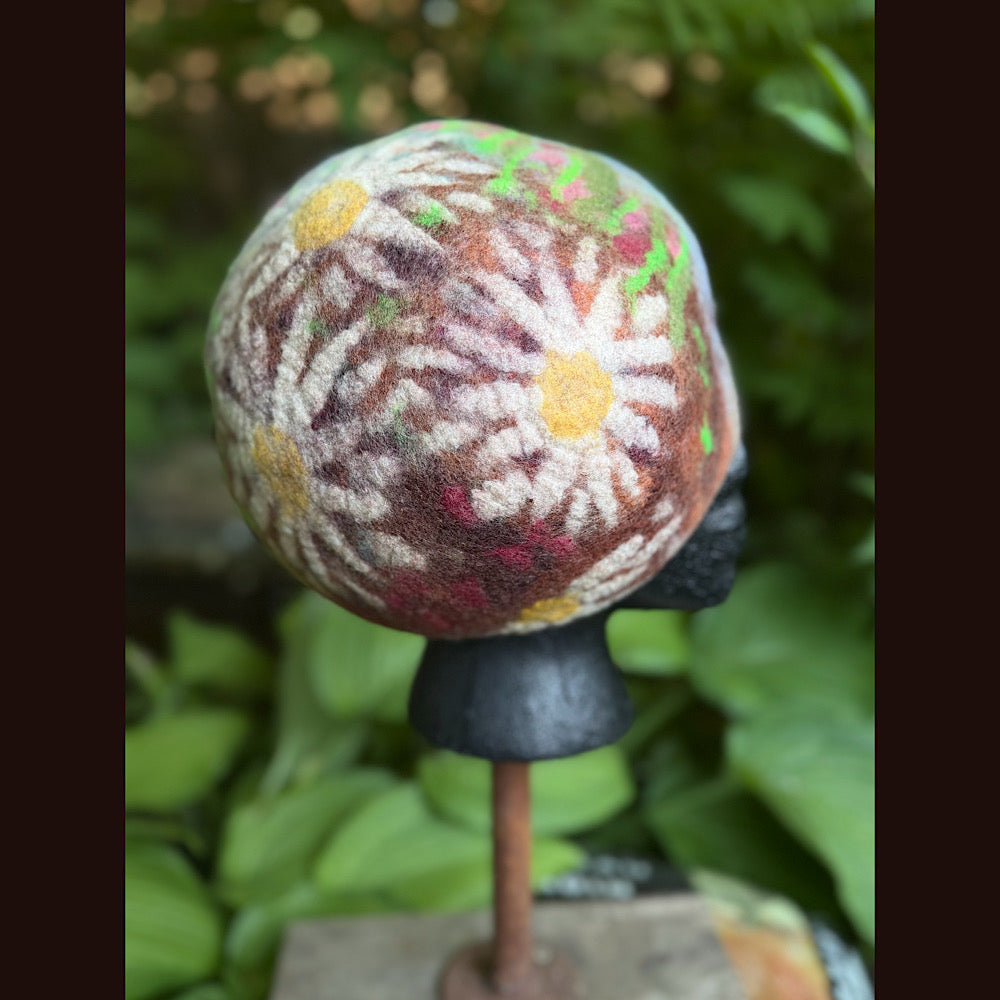 Handmade wool Felted beret 23”