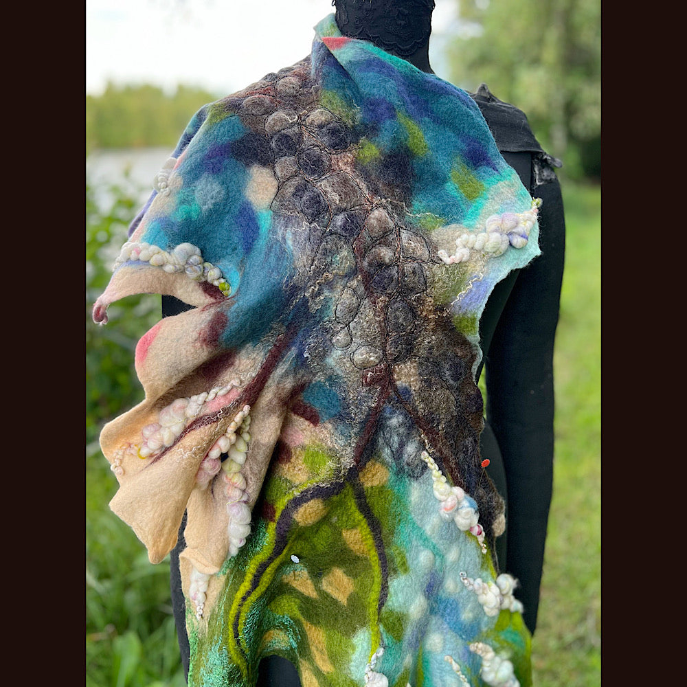 Felted Shawl 90” X 17”