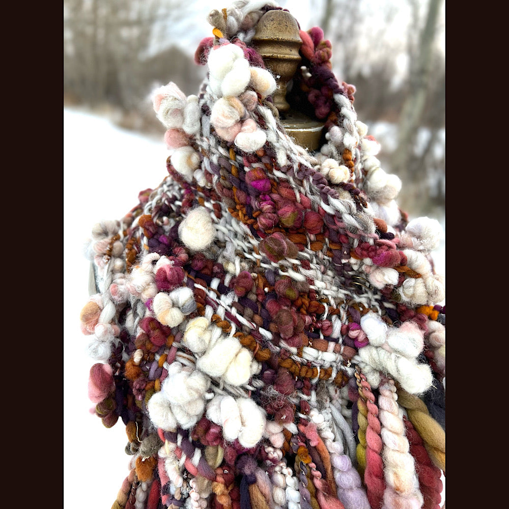 Sucre à la crème (cream and sugar) - Woven scarf- 66” X 10”